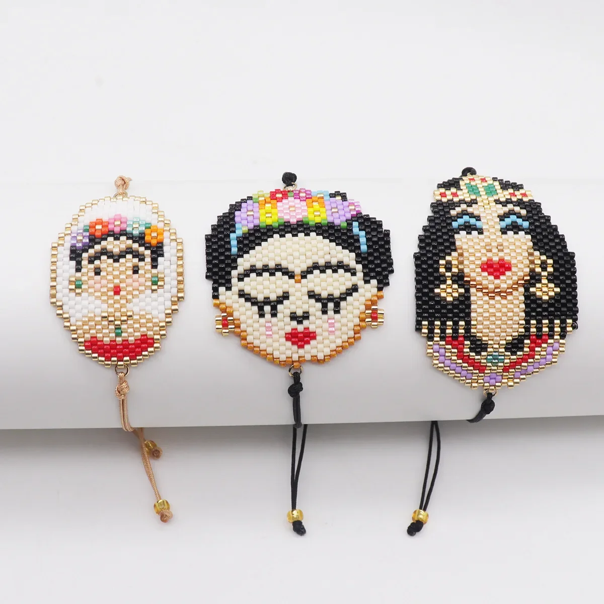 

Браслет из бисера с изображением красоты, Оригинальный модный браслет с простым ручным плетением в богемном стиле, регулируемый браслет с рисунком