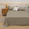 One solid color simple sheet Machine washable single double bed linen Student dormitory sheet (pillowcase not included) 5