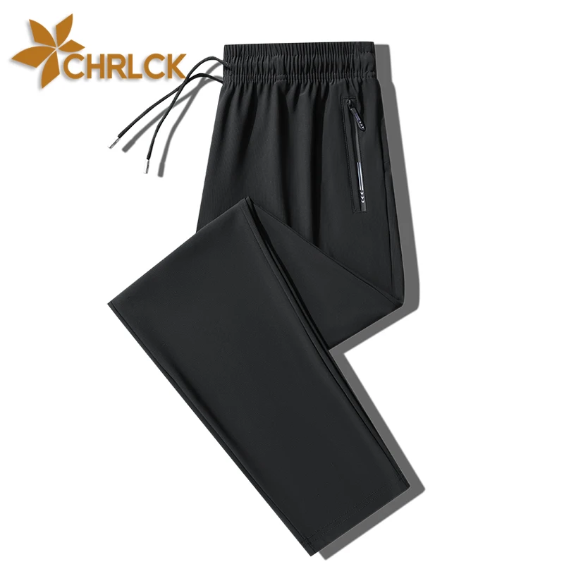CHRLCK Men's Camping Hiking Pants Summer Quick Drying Ice Silk Fishing Sport Outdoor Breath Trousers For 40-140KG