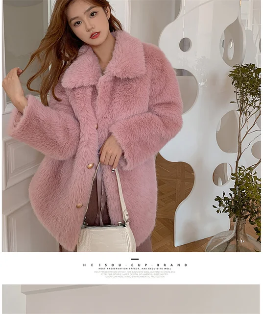 Faux Rabbit Fur Jacket - Casual 2 Dressy Women's Clothing