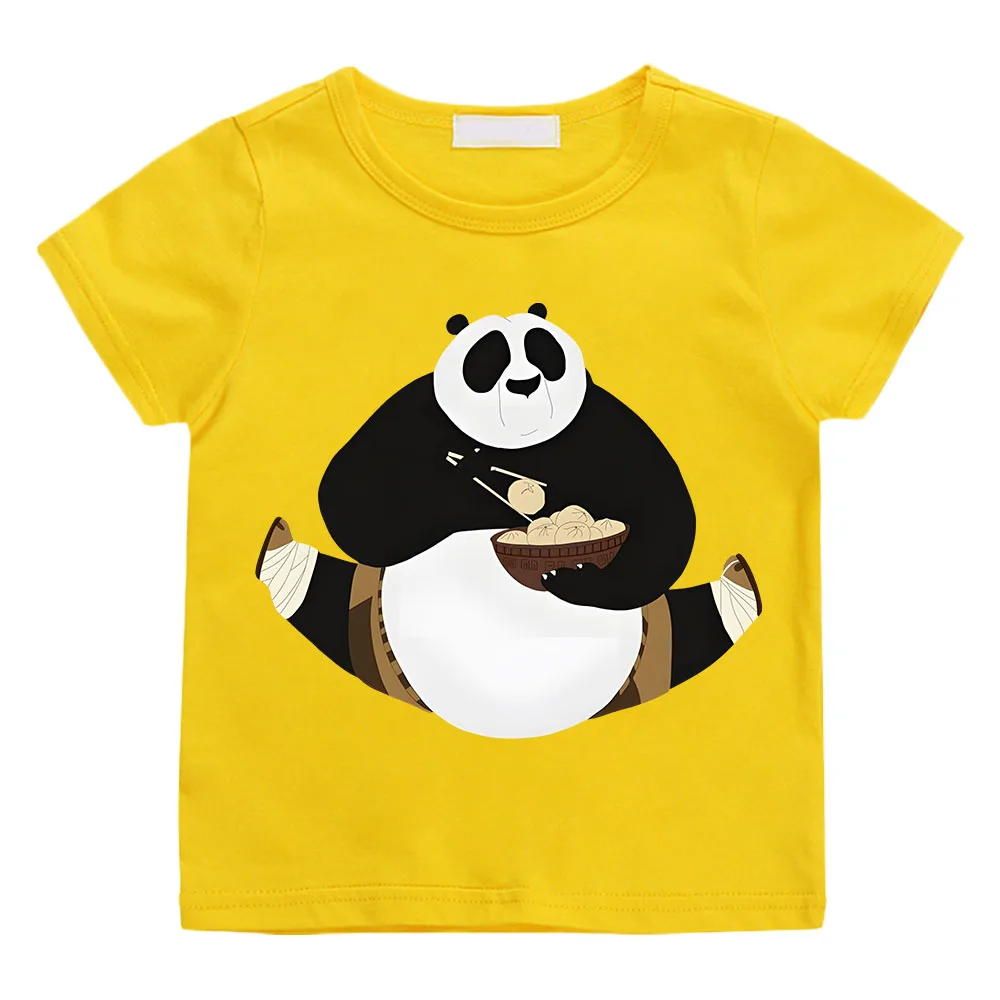 

Kawaii/Cute Panda T-shirt for Boys and Girls Children Cartoon Graphic Printing Tee-shirt 100% Cotton Summer Short Sleeve Tshirts