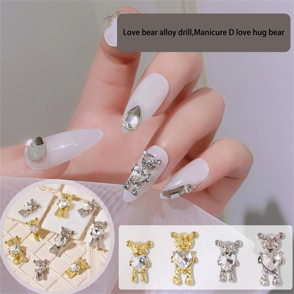 Cute Manicure Diam Argento Durevole Leggero Lusso Accattivante Lega Accessori Per Manicure Alla Moda Manicure Di Lusso Leggero