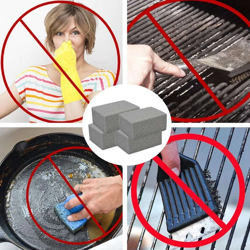 12 Pack Grill Griddle Cleaning Brick Block,Kitchen Bathroom Cleaning Pumice Block, De-Scaling Stone