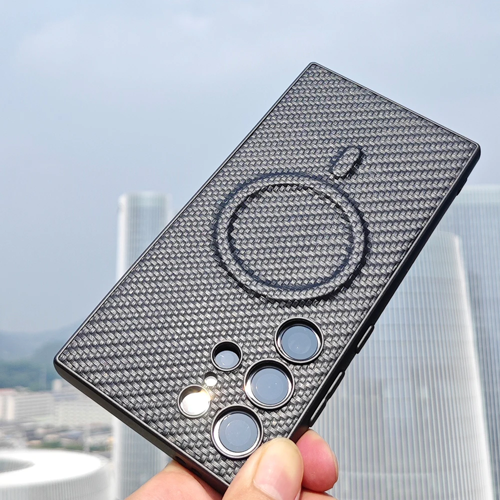 Luxury Original Leather Phone Case with Built-in Magnetism - Premium Protective Cover