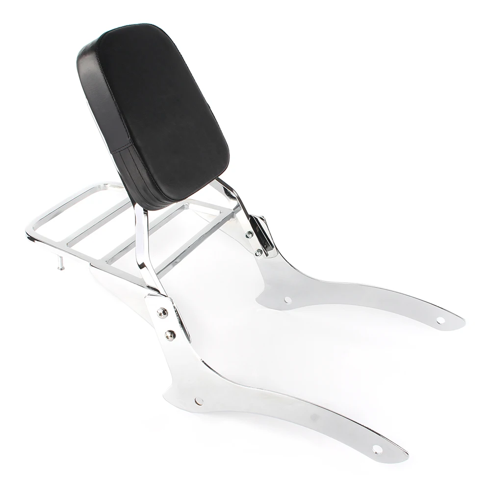Schienale Moto Cromato Sissy Bar Con Portapacchi Per Yamaha Vstar Xvs 1100 Classic & Dragstar Xvs 1100 Classic 2000-2011