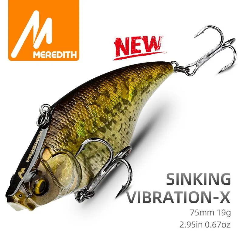 Leurre vibrant MEREDITH VIBRATION-X 75mm 19g pour pêche tous fonds carnassiers brochet sandre perche