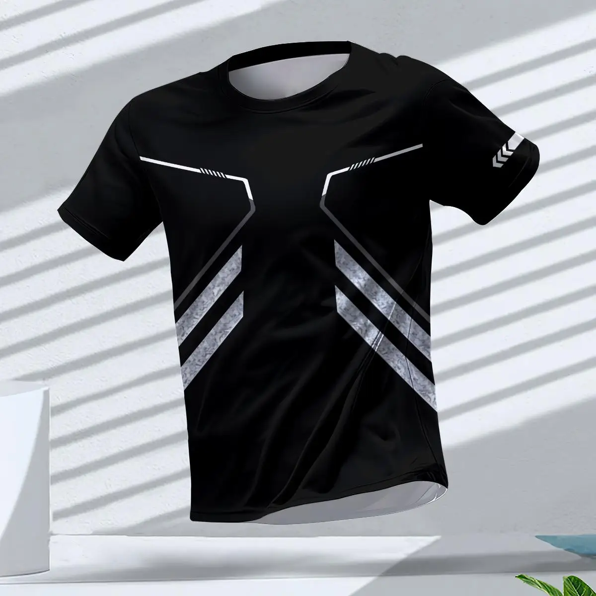 thumbnail image 1 of Camiseta de hombre para gimnasio, secado rápido, para correr, deportes al aire libre, camisetas transpirables, camisetas de manga corta para correr, ropa deportiva para hombre, tops, 1 of 5