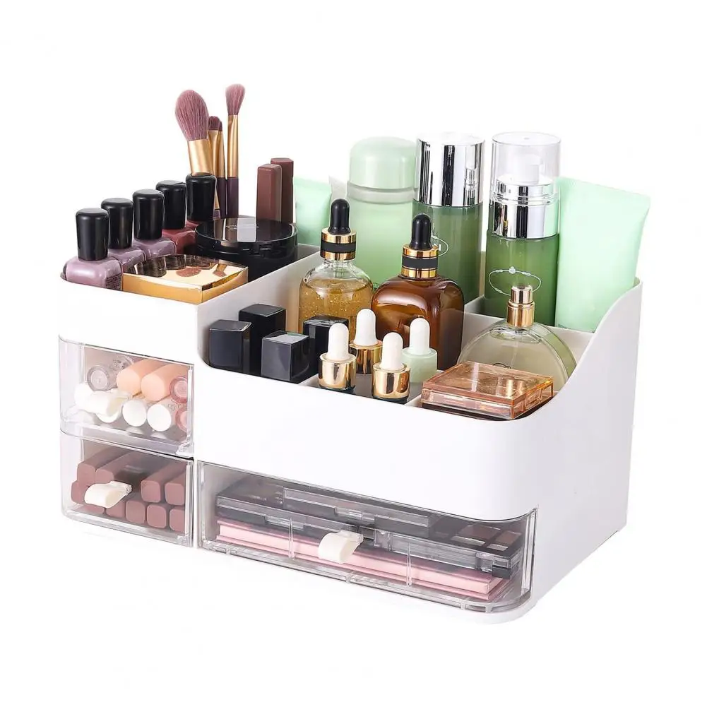 

Makeup Organizer Box Makeup Organizer with Transparent Drawers Stylish Storage Solution for Skincare Perfume Cosmetic Storage
