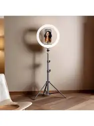 12 - Inch USB - Powered Ring Light with Tripod and Remote - Illuminate Your Brilliance (Black)