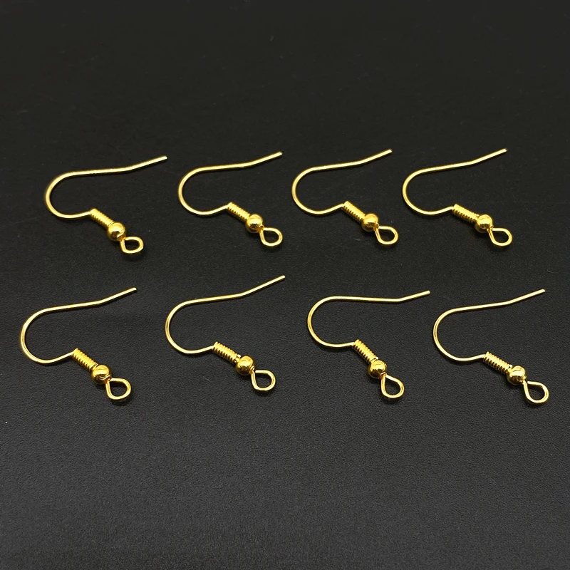 50pcs/lot 20x17mm Gold Color Silver Color Ear Hooks Earrings Clasps Findings Jewelry Making Accessories Earring DIY