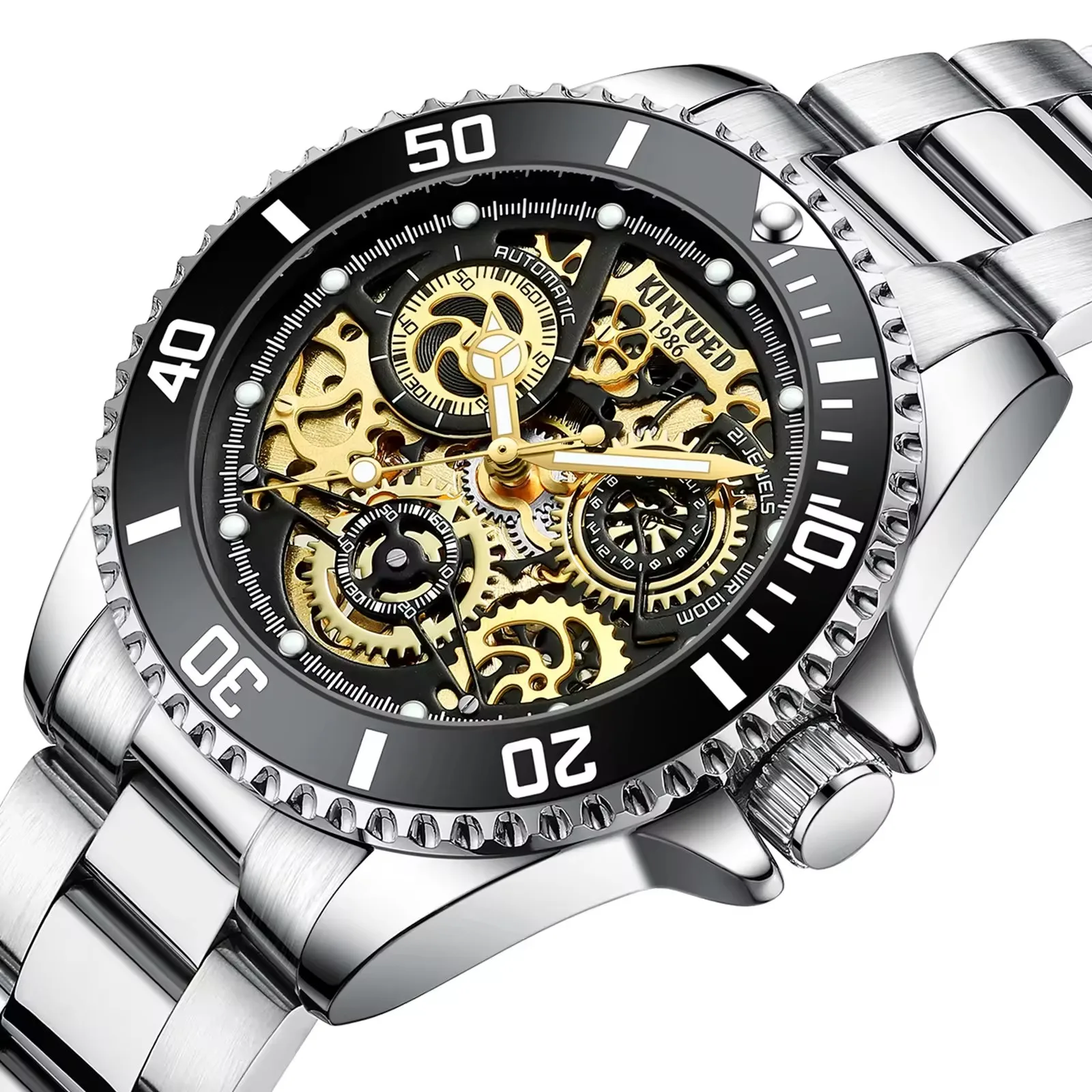 Luxury Automatic Winding Fashion Wrist Mechanical Wristwatch Watch For Men Young Man Watches Machine Classic Free Shipping