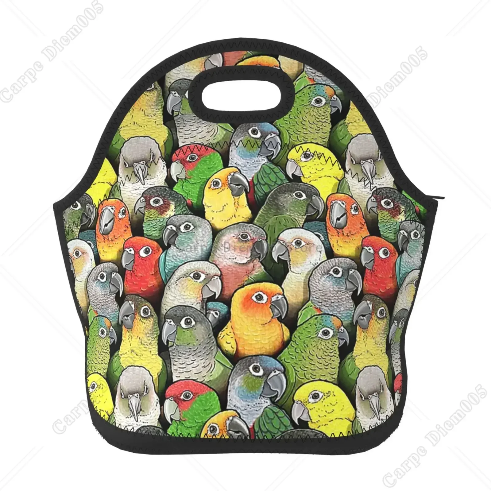 Parrot Bird Lunch Box Reusable Bag Tote Bag Insulated Food for Women Men Lunch Box for Camping Gifts School