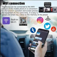 4K Car Dash Cam 3 Channels Video Recorder WIFI GPS Car DVR Parking Monitor Front With Rear View Night Vision Black Box for Car - Image 5