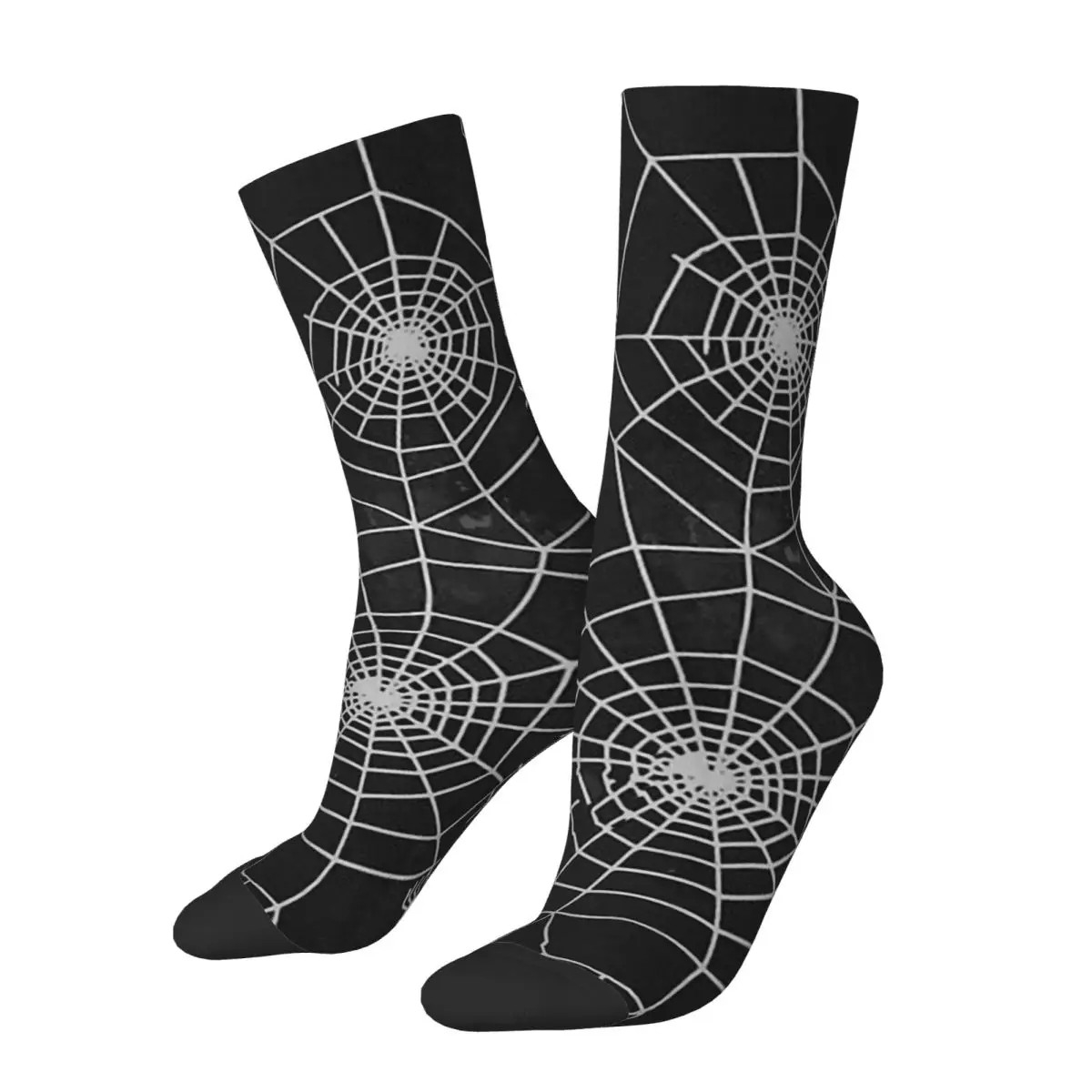 

Счастливые мужские носки Хэллоуин Черный Ретро паук уличный стиль повседневные короткие носки с принтом в подарок