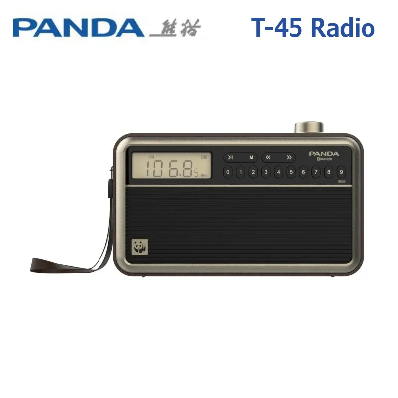 

PANDA T-45 Radio Retro Bluetooth Full Band USB Charging TF Card U Disk Play Digital Control Memory Broadcast Channel Frequency