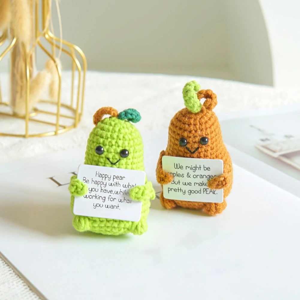 Funny Cute Handmade Knitted Positive Toy Ornament Pendant - Temu