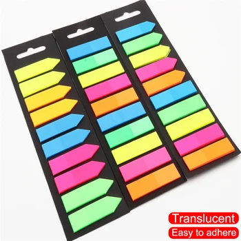 200 Sheets Color Sticky Notes Memo Pad Index Transparent Post Stickers 1