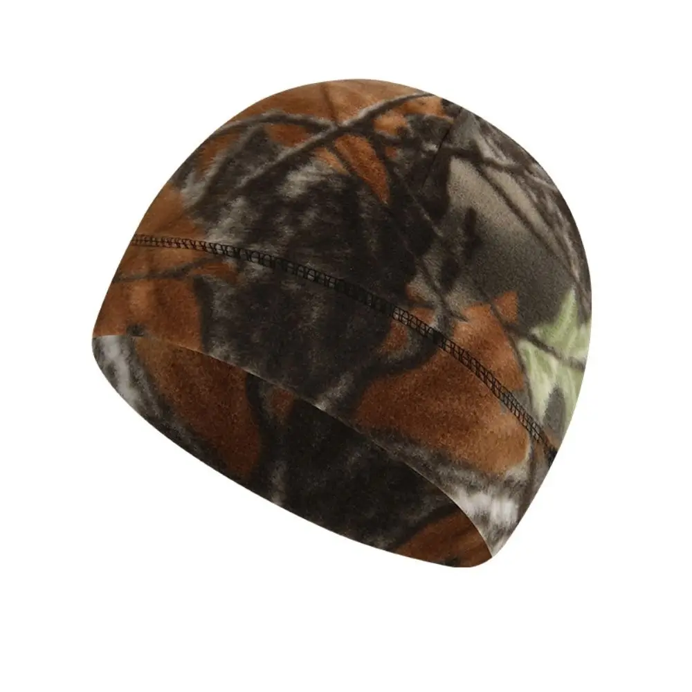 Windproof Fleece Hats Winter Warm Camouflage Thickened Thermal Tactical Hat Elastic Breathable Ski Baggy Hat 2