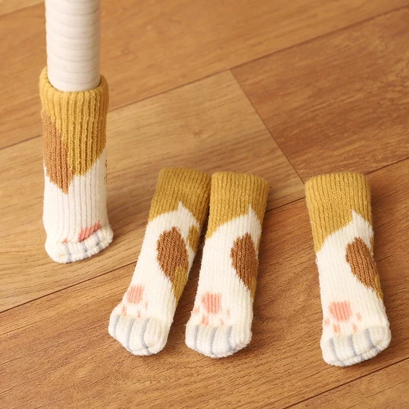 Furniture Socks Cat Paw Chair Socks 4pcs/set Creativity Cat Paw