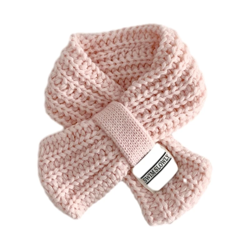 Soft and Warm Kids Scarf Knitted Neck Warmer Cosy Neckerchief Breathable Long Muffler New Year Gift for 3-12T Boys Girls