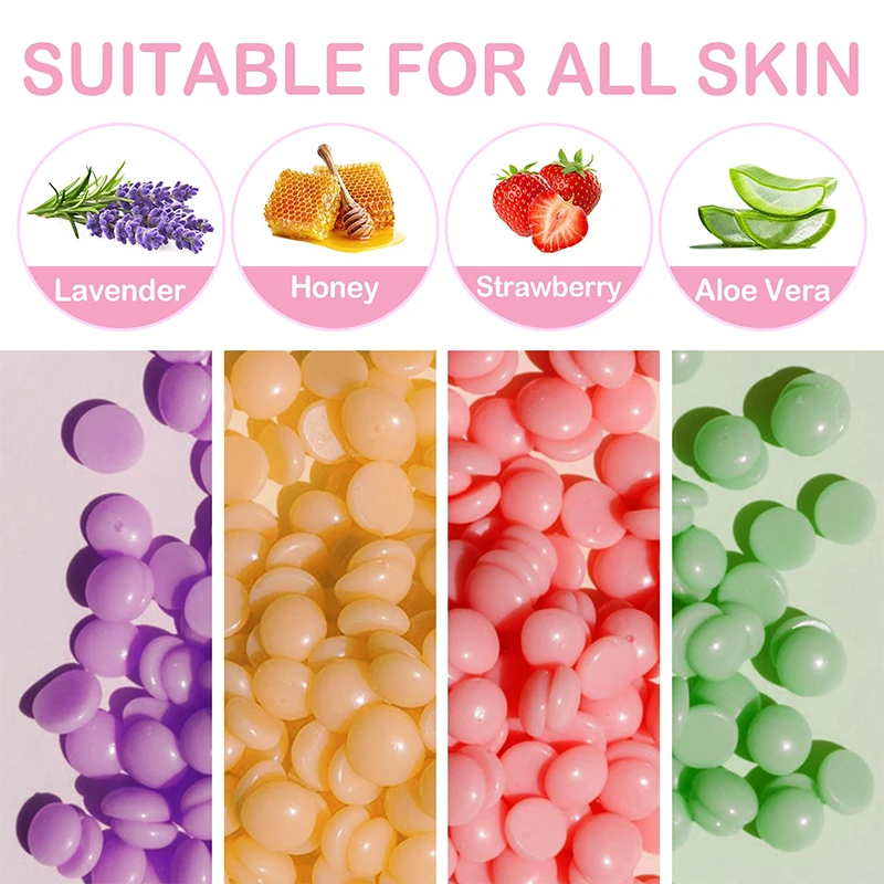 1000g/200g/50g Hard Wax Beans For Painless Hair Removal Portable Heating Machine Wax Melting PotHot Film Accessories Unisex