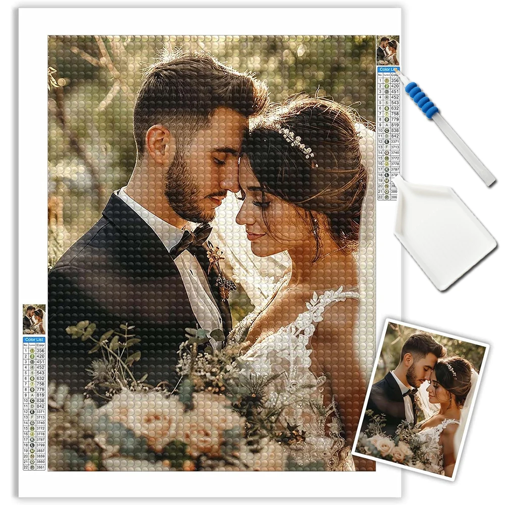 MomoArt DIY Diamond Mosaic Photo Custom Craft Kit Art Diamond Painting Pattern for Adults Beginners Embroidery Handmade Hobby 1