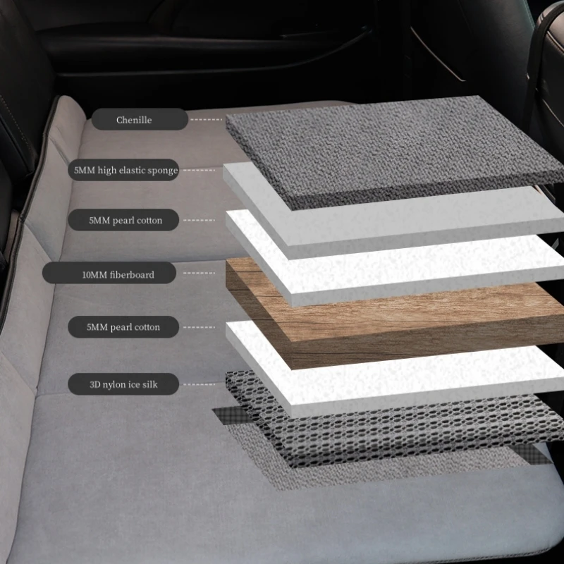Car Folding Bed Portable Car Rear Mattress SUV Simple Travel Bed Rear Seat Extension Pad Sleeping Mat