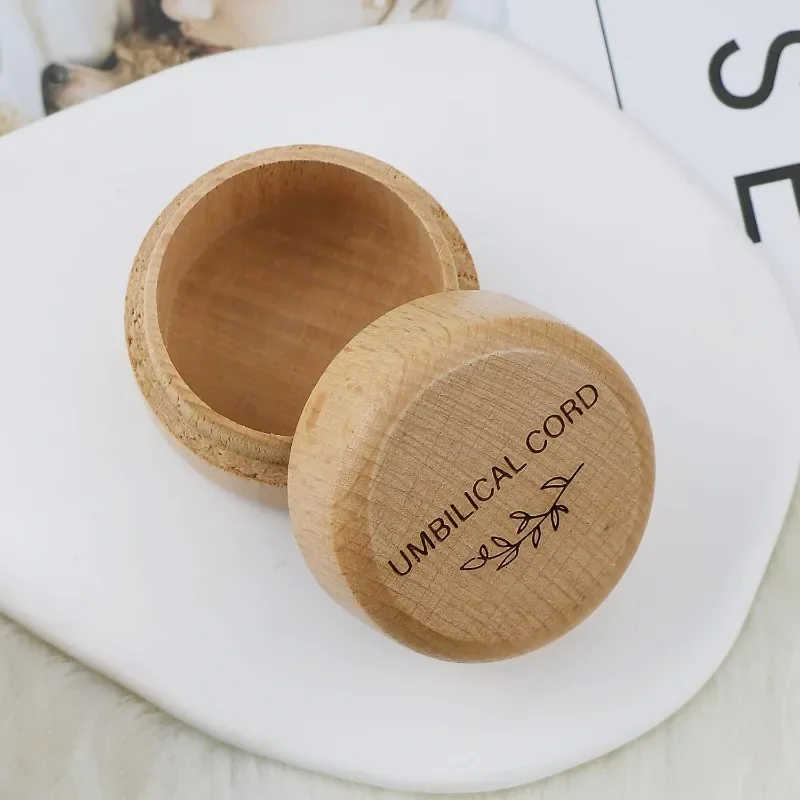 Wooden memorial box Wooden baby fetal hair/umbilical cord memorial box carved memorial box newborn christening baby gift