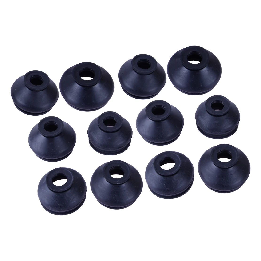 

Black Rubber 12pcs/set Tie Rod End Ball Joint Dust Boots Cover Gaiters Universal