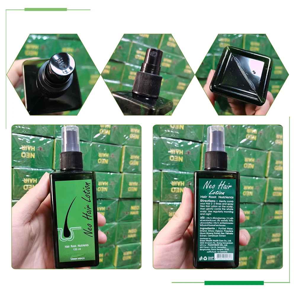 Original Thailand Neo Hair Lotion Bangkok Hair Spray For Beard Stronger Anti-baldness Oil 120ml