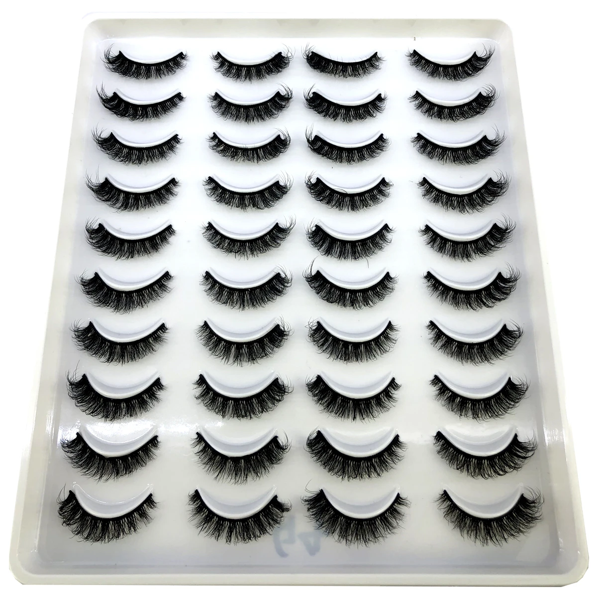 New 20 Pairs cat eye Eyelashes Natural 3D Mink Lashes Fluffy Volume Mink False Eyelashes Cruelty Free Wispy Lashes Makeup Cilios 6