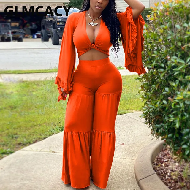 Women Two Piece Casual Loose Suits Long 