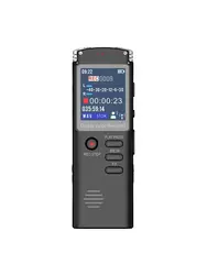 Compact Voice - Activated Digital Recorder with MP3 & USB Functions - 16 GB (Balck)