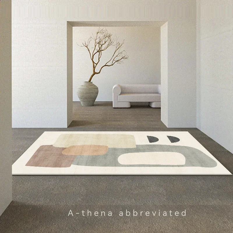 Japanese Wabi-sabi Living Room Carpet Luxury Bedroom Decor Abstract Carpet Modern Nordic Lounge Rug Washable Non-slip Floor Mat 3