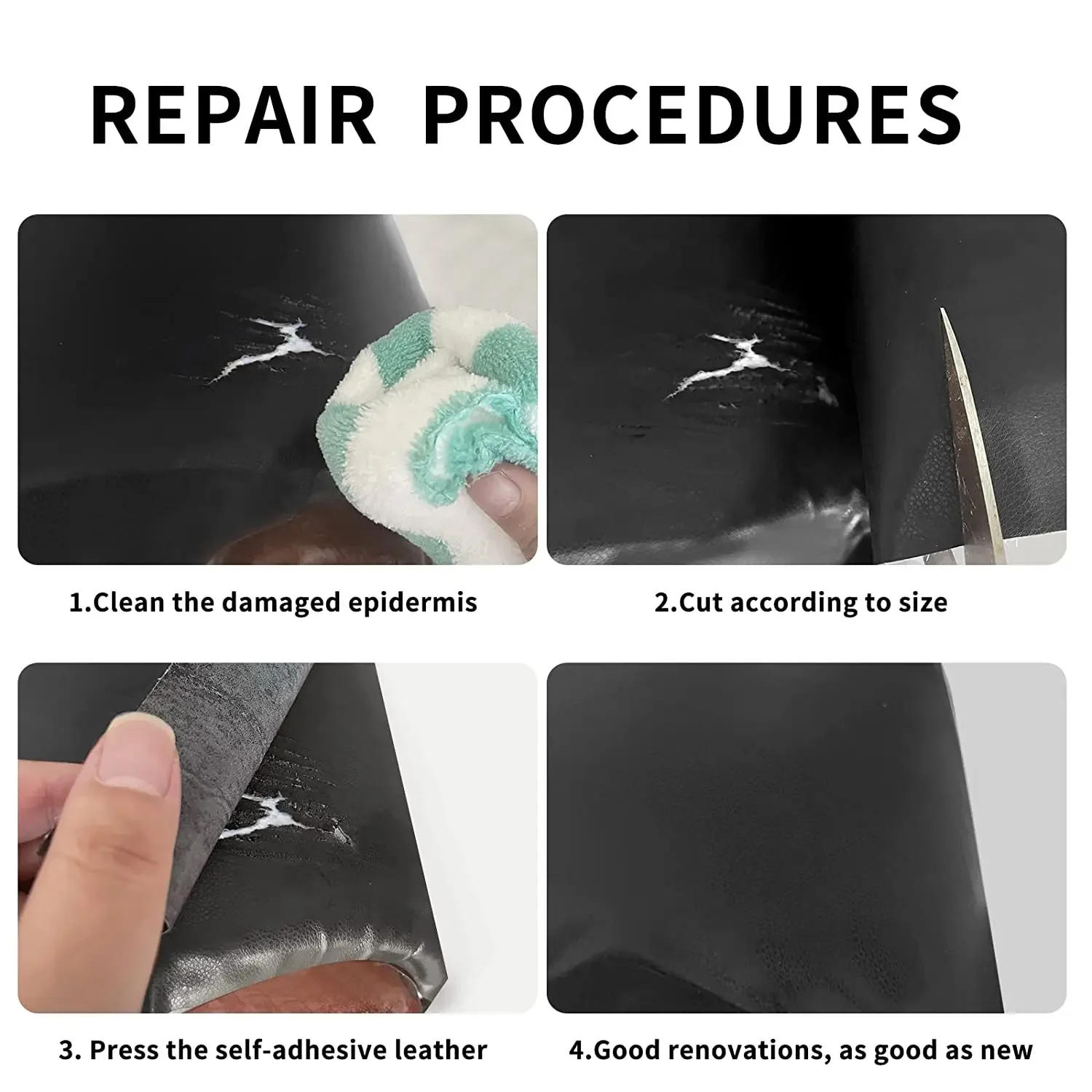 Self Adhesive Leather Repair Patch Kit Self-Adhesive Leather Tape 50x137cm(19.7x54inch) for Sofa Furniture Car Seats PU Sofa Fab