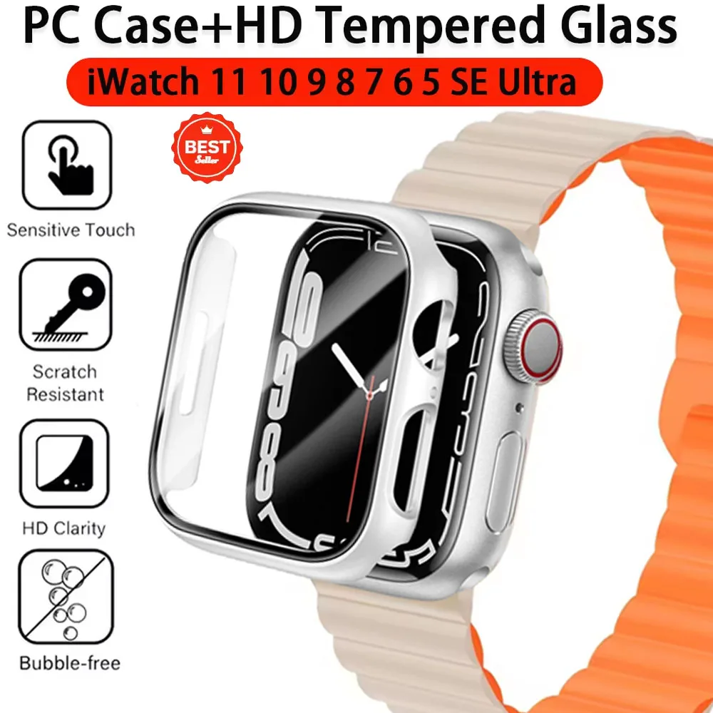 Premium Protective PC Case with Tempered Glass Screen