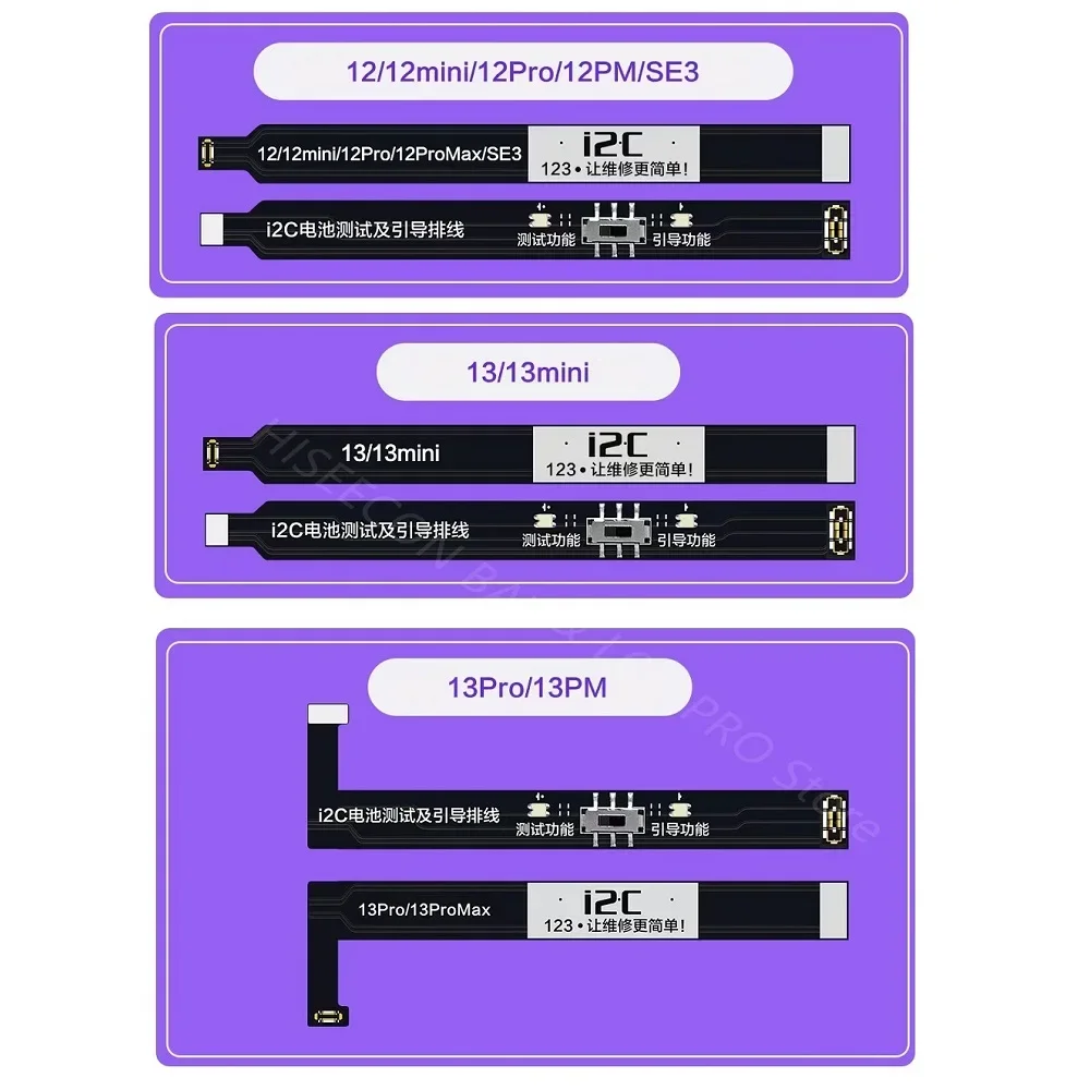 I2C I6 프로그래머 배터리 플렉스 케이블 데이터 가이드 부팅 편집, 아이폰 5SE 6 7 8X11 12 13 프로 맥스 유지 보수 수리 도구