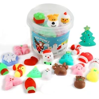 Christmas 24PCS for Kids Adult Santa Claus Snowman Squishy Fidget Toys Mini Mochi Party Favors Tress Relief Toy with Storage Box 1
