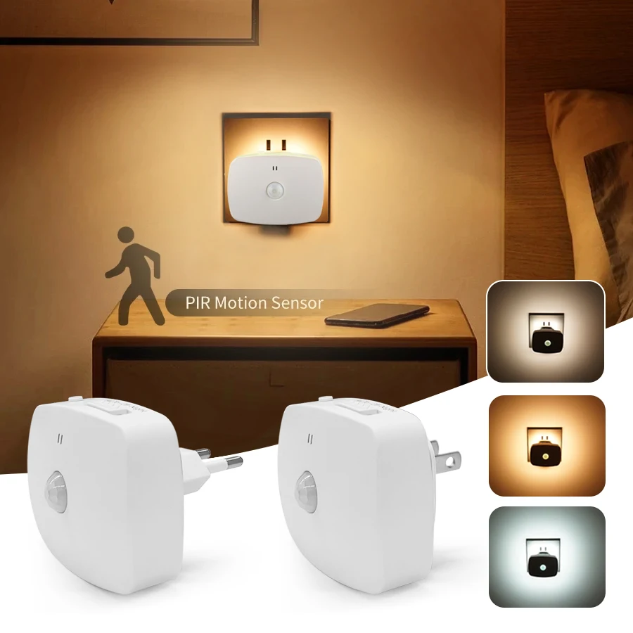 Versatile Motion-Activated LED Wall Lamp with Adjustable Lighting
