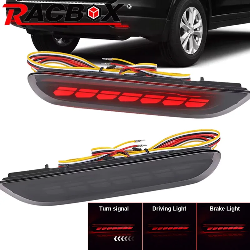 LED Rear Bumper Reflector Light For Nissan X-trail T32 Rogue Leaf