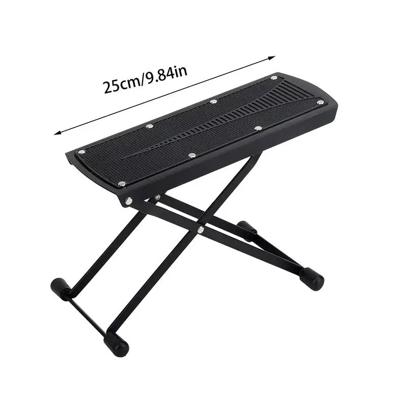 Support de pédicure pliable et réglable, repose-pieds antidérapant avec 6 hauteurs, outil de pédicure noir avec 220lb