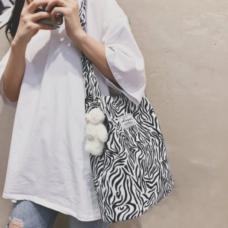 Korean Chic Big Casual Tote Bag Leopard Shoulder Bag Ladies