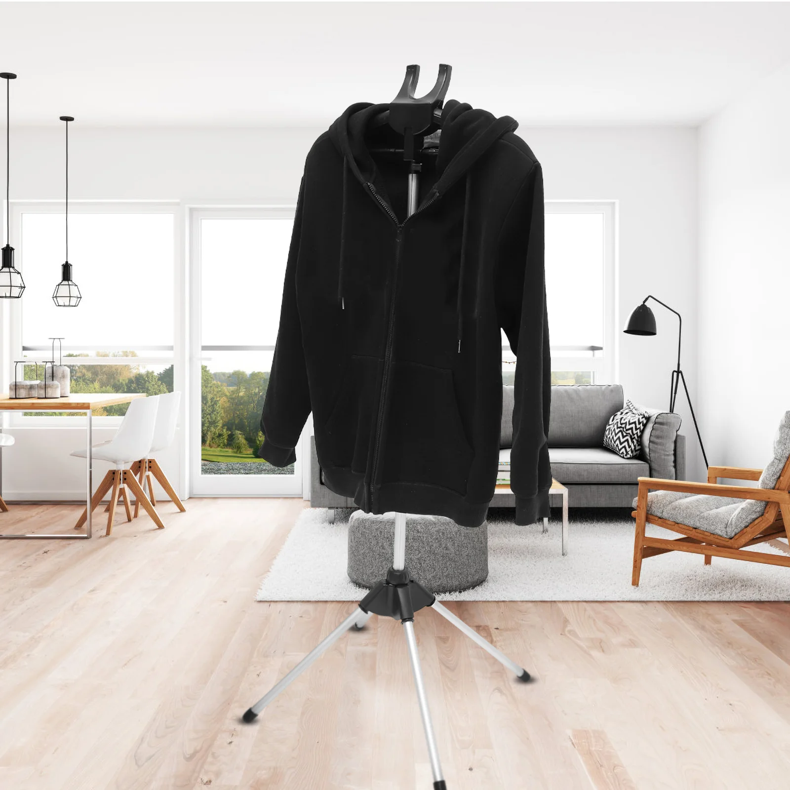 

Clothes Steamer Hanger Rack Stand Garment Ironing Steaming Bracket Tripod Clothing Standing Coat Drying Steam Iron Hanging