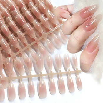 30Pcs Nude Color Fake Nail Fashion Press On Quick Extension Matte Wearable False Nails Natural Multi-Style Full Cover Nail Tips