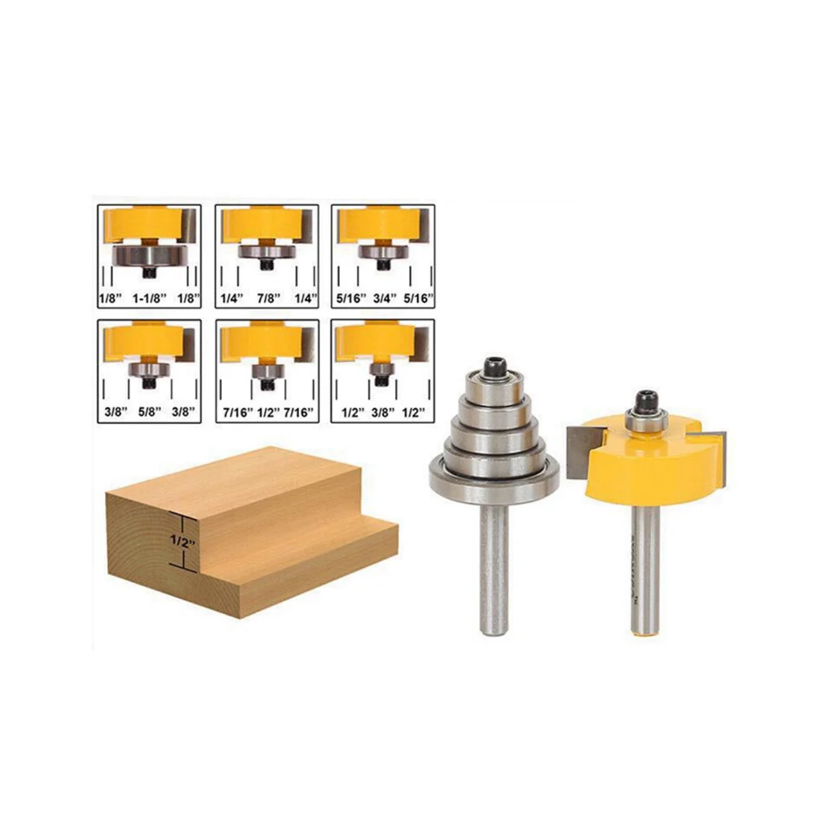 

Woodworking Milling Cutter Tenon Knife 7 Sets Of Tenon Knife Adjustable Tenon Knife Engraving Machine