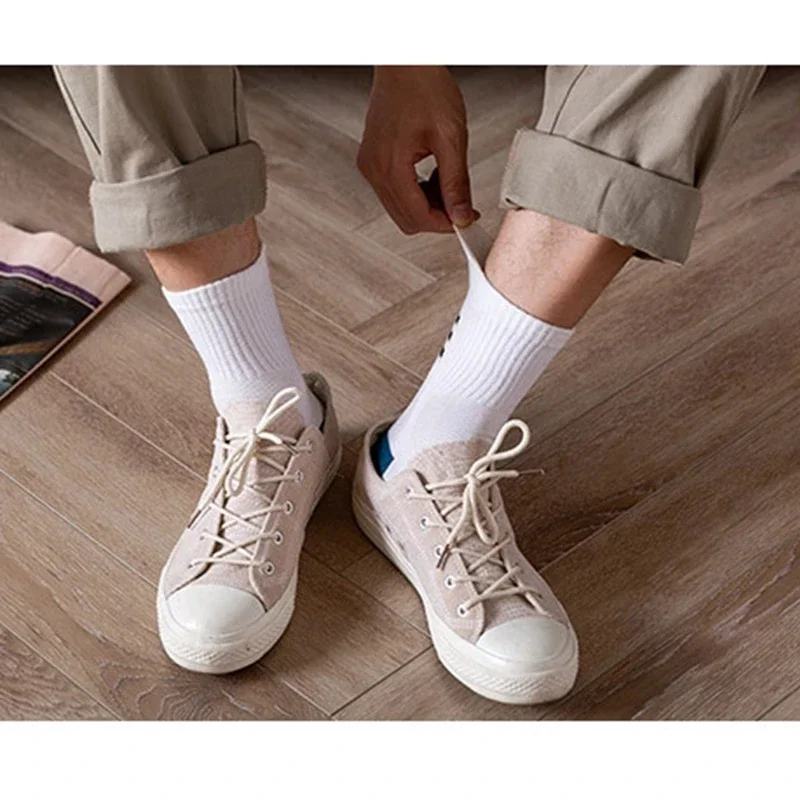Men Cotton Socks Xiaomi Mijia 5PS 100% Cotton Men Socks High Socks Trendy Street Sports Sock Men's Cotton Breathable Stocks Students Size 39-44