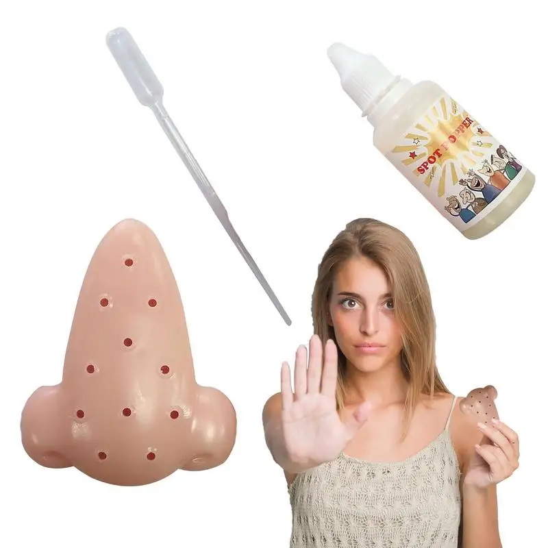 Squeeze Acne Toy Pimple Popping Popper Novelty Gags Peach Stress Reliever Popper Remover Fun Birthday Squeeze Toys Acne pimple popper toys ears shaped pimple popping decompression acne blackheads remover fun toy