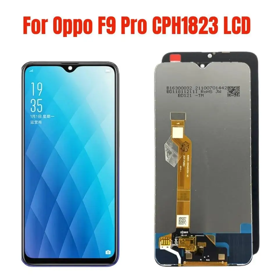 

6.3 inches Original For Oppo F9 Pro CPH1823 LCD Display Touch Screen Digitizer Assembly Replacement For Oppo A7X / F9 Screen