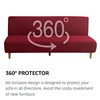 LANMOLIFE Stretch Futon Sofa Bed Cover For Armless Sofa Covers Spandex Non-Slip Machine Washable Furniture Protective Covers 6