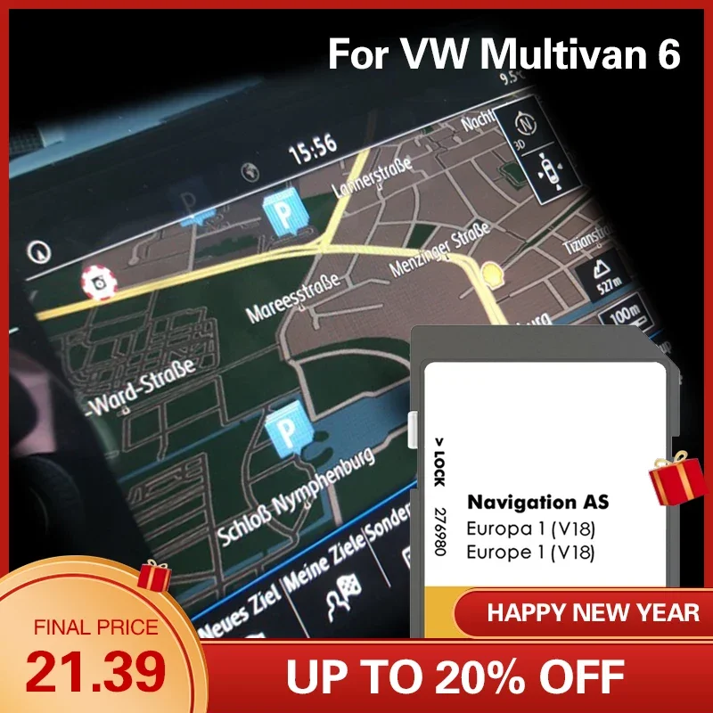 As V18 Per Vw Multivan 6 Sd Map Navigation Memory Card 32Gb Gps Sat Nav Europa